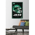NFL New York Jets Neon Helmet 24 Wall Poster with Pushpins, 22.375" x