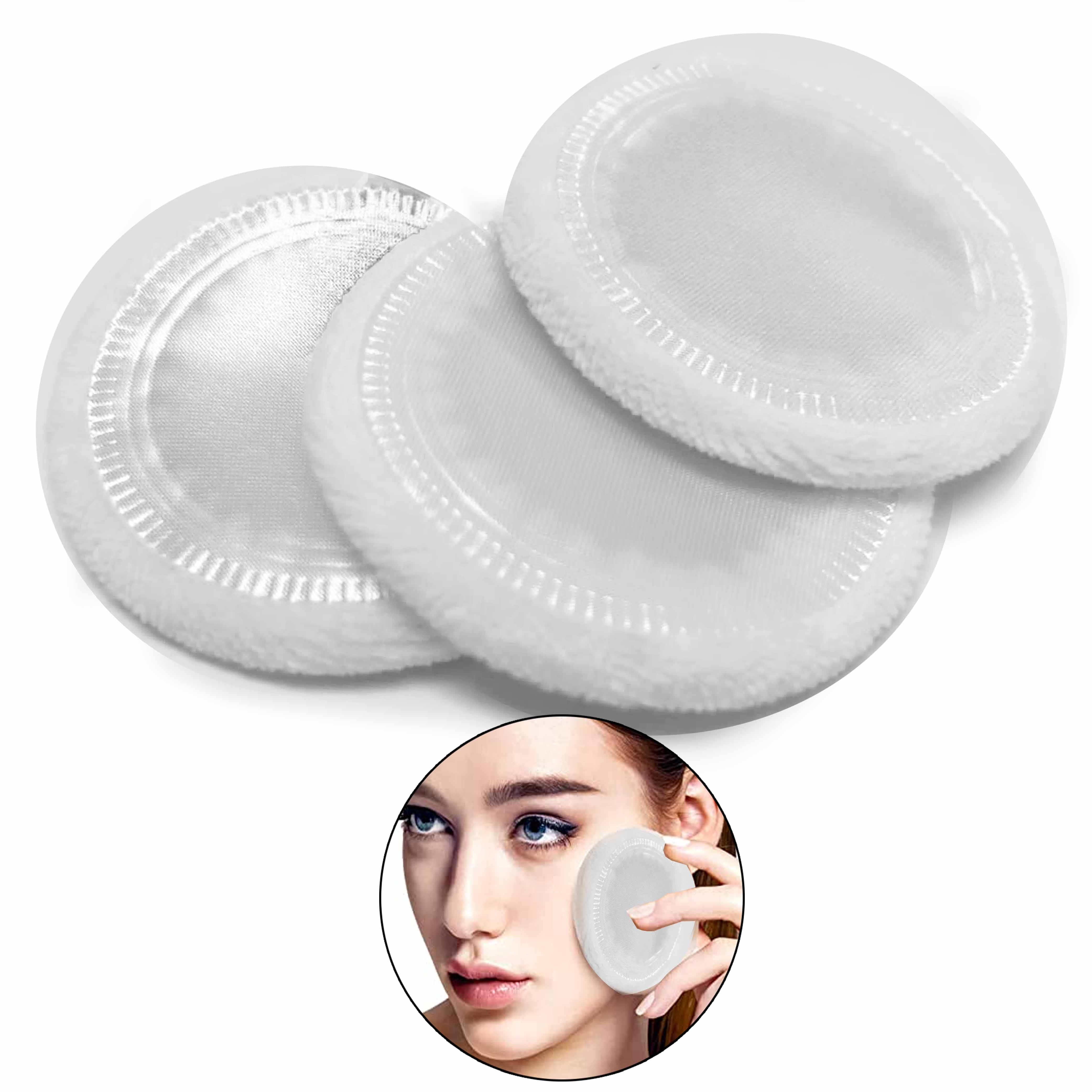 24 Pc Round Velour Powder Puff Makeup Applicator Pads Beauty Foundation Blending