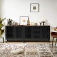 thumbnail image 4 of Nmkwnr 2 Doors Wood Storage Cabinet with Metal Legs, Perfect for Living Room, Kitcheb, Black, 4 of 10