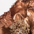 thumbnail image 2 of Vickerman 14" Chocolate Pearl Glitter Poppy 8" Flower Head 3/Bag. This flower features eye-catching glitter accents that will take your decorating project to the next level. Includes 3 pieces per bag., 2 of 2