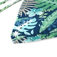 thumbnail image 2 of Jordan Manufacturing 44" x 16" Mardi Vivid Navy Tropical Rectangular Outdoor Settee Swing Bench Cushion with Ties, 2 of 8