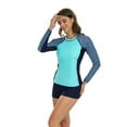 thumbnail image 3 of Women's Rash Guard 2-Piece UPF50+ Sun Protection Long Sleeve Swimsuit Top Swim Shirt and Shorts for Women Swimsuit Set, 3 of 6