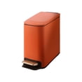 thumbnail image 1 of Injueey Cesta interior de gran capacidad y cierre suave - Aspecto prolijo y tapa suave Capacidad de 6 l Manos libres Delgado Delgado Reducción Suministros de limpieza para el hogar oro naranja, 1 of 6