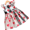 thumbnail image 3 of Kiapeise Toddler Girls Valentine's Day Dress Fly-Sleeve Love Heart Print Dress, 3 of 6