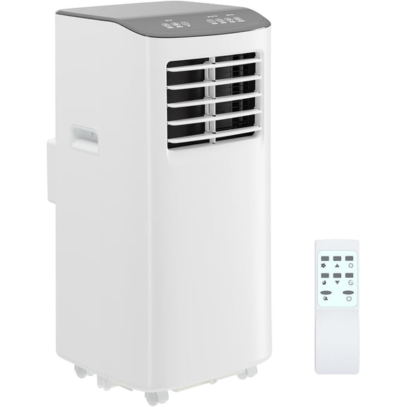 Portable Air Conditioners, 8000 BTU AC Unit with Remote Control, Drainage-Free Cooling, 24H Timer, 4 Modes Quiet Air Conditioner for Bedroom, Office, Window Kit Included, Grey