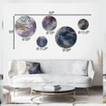 thumbnail image 4 of Designart "Exploring The Language Of Painting Purple II" Abstract Painting Metal Wall Art Set of 5 Piece, 4 of 5