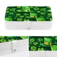 thumbnail image 4 of Saint Patrick's Day Jewelry Organizer Display Case, PU Leather with Removable Compartment, Portable, 4 of 6