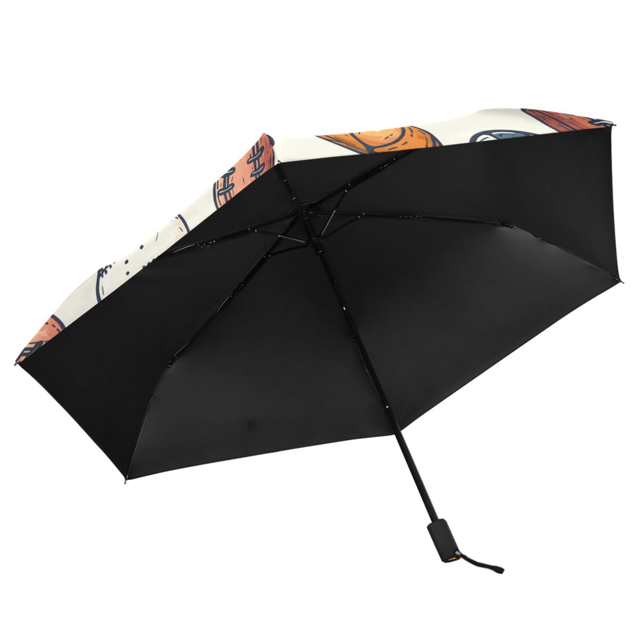 Compact Sun Umbrella Windproof Travel Umbrellas for Rain Strong Portable UV Protection Rugby Baseball Soccer Basketball