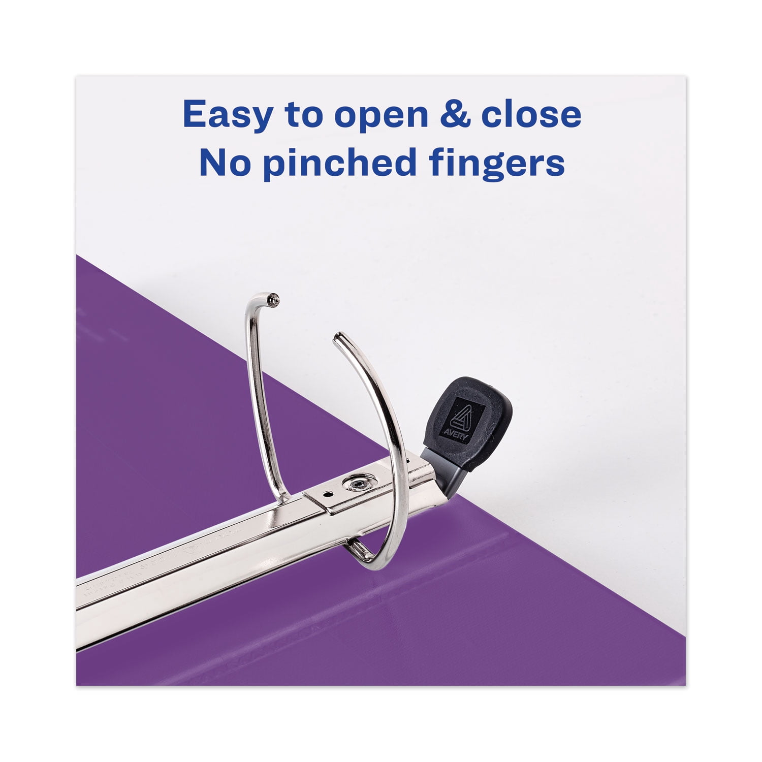 Avery Heavy-Duty View Binder with Durahinge and Locking One Touch Ezd Rings, 5" Capacity, Purple