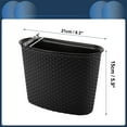 thumbnail image 4 of Unique Bargains Car Trash Can Hanging Car Door Faux Leather Trash Bin Weaving Pattern Black 1pcs, 4 of 6