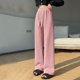 thumbnail image 2 of Gibobby Pantalones para mujer cintura alta para el frío Pantalones Cargo Mujer Ropa Holgada De Ajuste Relajado Pantalones Demin Negros Cremallera De Cintura Alta(Rosa,CH), 2 of 3