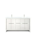 thumbnail image 2 of 60 In. W X 20 D White Bathroom Vanity With Cultured Marble Countertop And Faucet - Soft Close, Spacious Storage Option A Long-lasting Finish Top Scratch Stain Feature For Clean, 2 of 3
