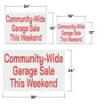 thumbnail image 3 of Community Wide Garage Sale This Weekend Vinyl Decal 5 Pack of 18 Inch x 24 Inch Weatherproof Heavy-Duty Adhesive Backing | Neighborhood Events, Local Bargains, Clear Signage | Made in, 3 of 6