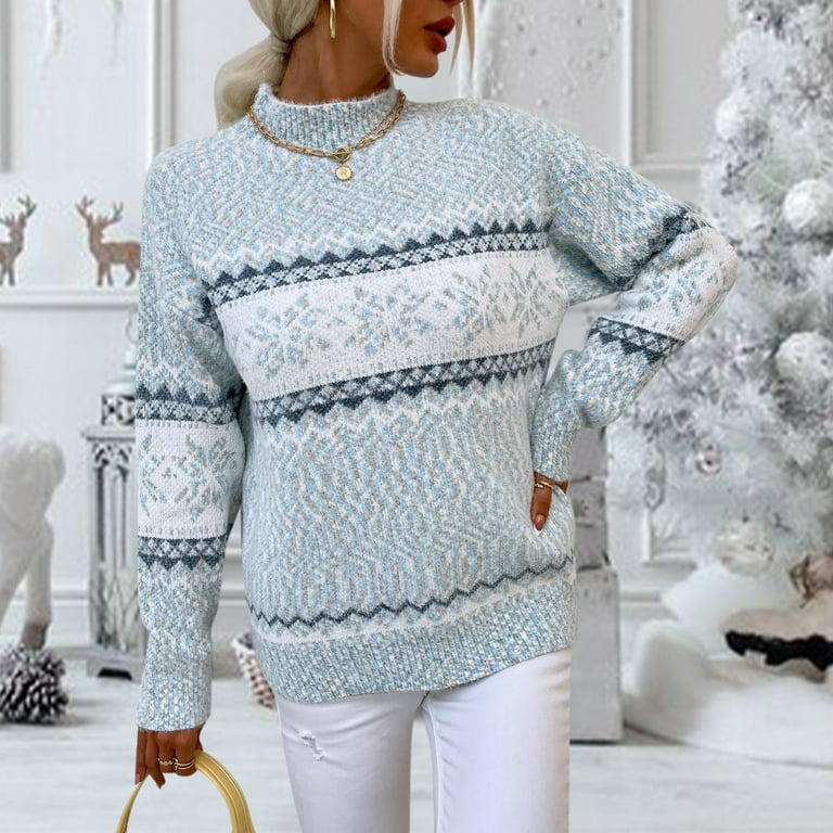 Blue snowflake sweater sale