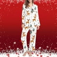 thumbnail image 2 of Ruimatai Women's Christmas Pajama Set Long Sleeve Top & Pants Soft Lounge Wear Cozy Holiday Outfit for Family Party, 2 of 6