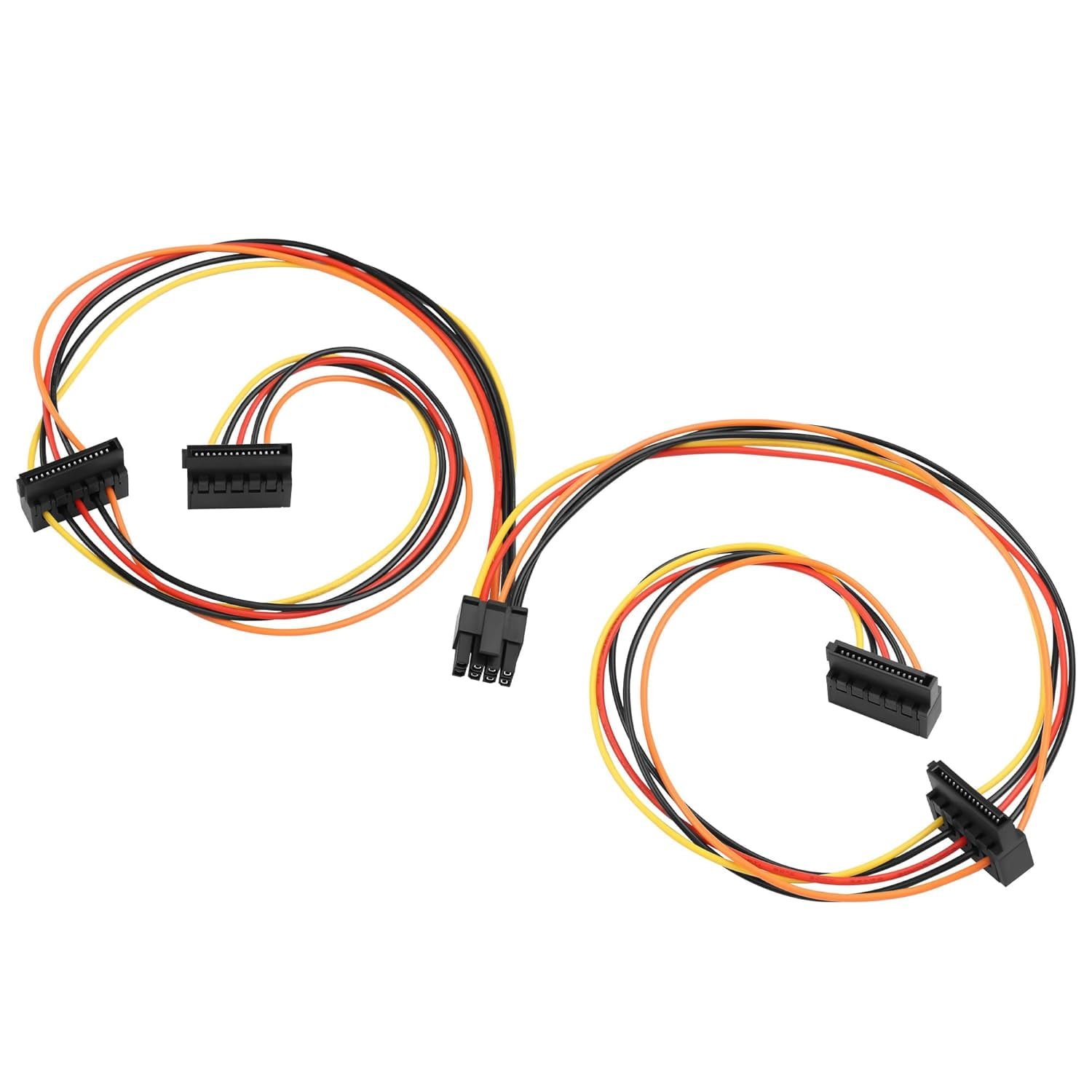 HRTGFD-OptiPlex 3040 5040 7040 MT SATA Power Cable 7G26H - Small 8Pin to Two Sets 2X 15Pin SATA Power Cord for Hard Drive/Optical Drive
