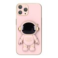 thumbnail image 2 of 3D Plating Astronaut Hidden Stand Case Cover Cute Astronaut Stand Phone Case para IPhone 12Pro TPU Cover, 2 of 3