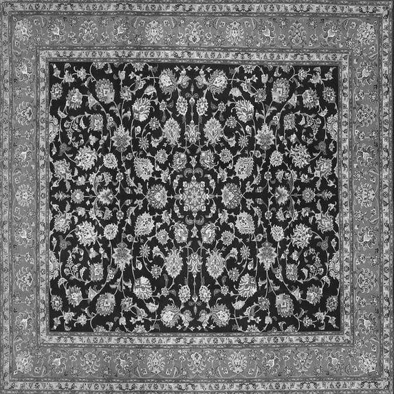 Ahgly Company Indoor Square Persian Gray Traditional Area Rugs, 3' Square