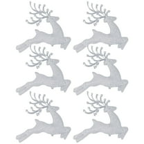 HCTSHG 6 PCS Jumping Deer Pendant, 2.36 Inch Cute Plastic Christmas Elk Ornaments for Xmas Tree Decor, Festive Home and Party Christmas Decoration