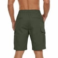 thumbnail image 6 of Cargo Shorts for Men Summer Casual Elastic Waist Straight Leg Knee Length Hiking Work Shorts with Pockets, 6 of 8