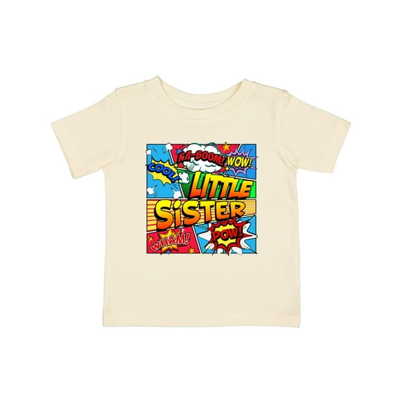 Inktastic Little Sister Comic Book Girls Baby T-Shirt