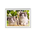 thumbnail image 1 of Kit de bordado de punto de cruz con pintura de diamante para niños, pintura de diamante 5D, patrón de gato blanco y templo de gato colorido, decoración de pared de punto de cruz de diamante, 30x40cm, 1 of 4