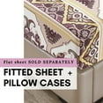 thumbnail image 2 of DaDa Bedding Majestic Oriental Kilim Fitted Sheet - w/ Pillow Cases Royal Persian Traditional Design Intricate Ornate Ornament Print, 2 of 9