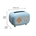 thumbnail image 6 of AuroraX Stylish Tissue Box Cover Contemporary Rectangle Blue Affordable Luxury Napkin Holder Decorative Radio-Shaped Napkin Dispenser for Bathroom,Kitchen,Living Room Decoration, 6 of 6