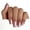 Galactic, variant on Gilded French Tip Press On Nails – Pointed Almond Shape, UV Finish, 24 pcs Reusable Glossy Kit (12 Sizes)