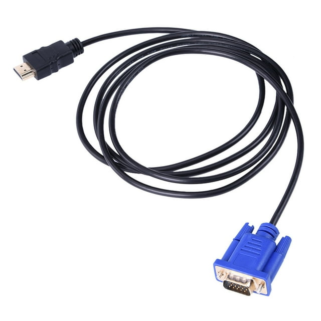 Flmtop DOONJIEY Converter Cable High Resolution Fast Transmission Plug Play HDMI-compatible Male to VGA 1080P Male PVC Video Adapter Cord for Laptop