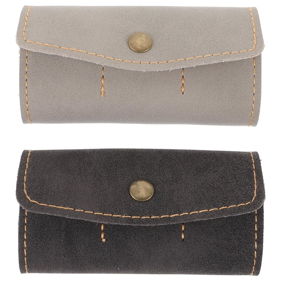 KONTONTY 2Pcs Memory Card Carrying Boxes PU Compact Stylish Storage Case for Various Cards