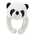 thumbnail image 4 of Sombrero de panda de peluche lindo con extremos de pompón, correas largas, gorros cálidos de invierno, 4 of 4