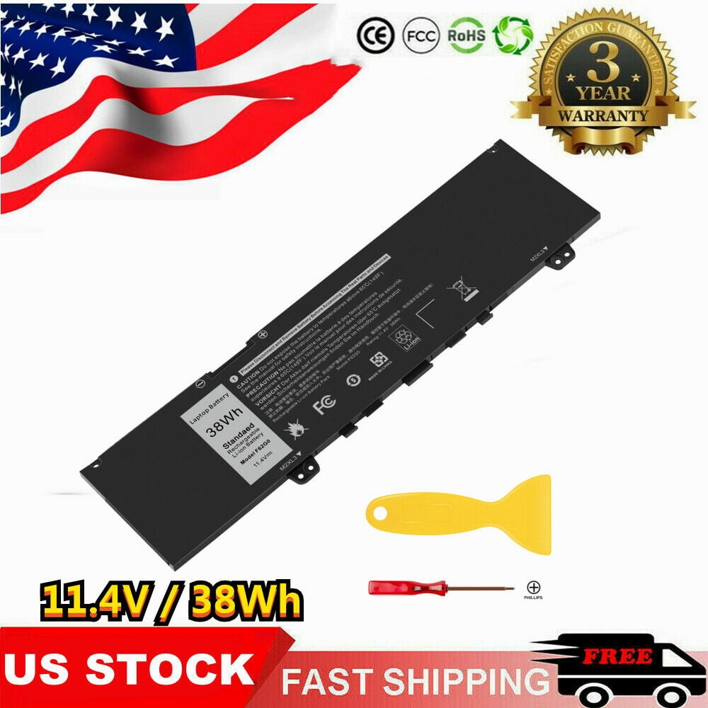 Batterie 38WH 39DY5 F62G0 Pour Dell Inspiron 13 7000 (7373, 7386, 7370, 7380) Et Vostro 5370 - 11.4V - Garantie 12 Mois
