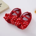 thumbnail image 3 of Aojekbee Baby Girls Princess Shoes, Soft Bow Dots Non-slip Bottom First Walker Shoes Toddler Shoes, 3 of 5