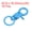 Blue, variant on Swivel Clasps Lanyard Snap Hook, 44mm Claw Clasp for DIY Crafting, Black, 16Pack