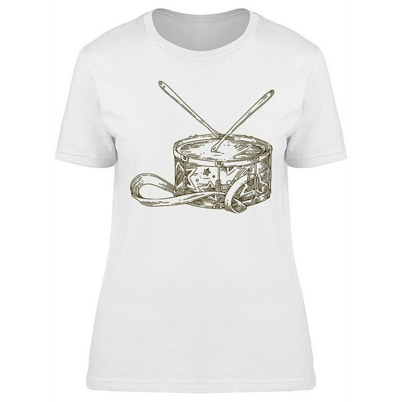 Marching Drum With Drumsticks T-Shirt Women -Image by Shutterstock, Female Large