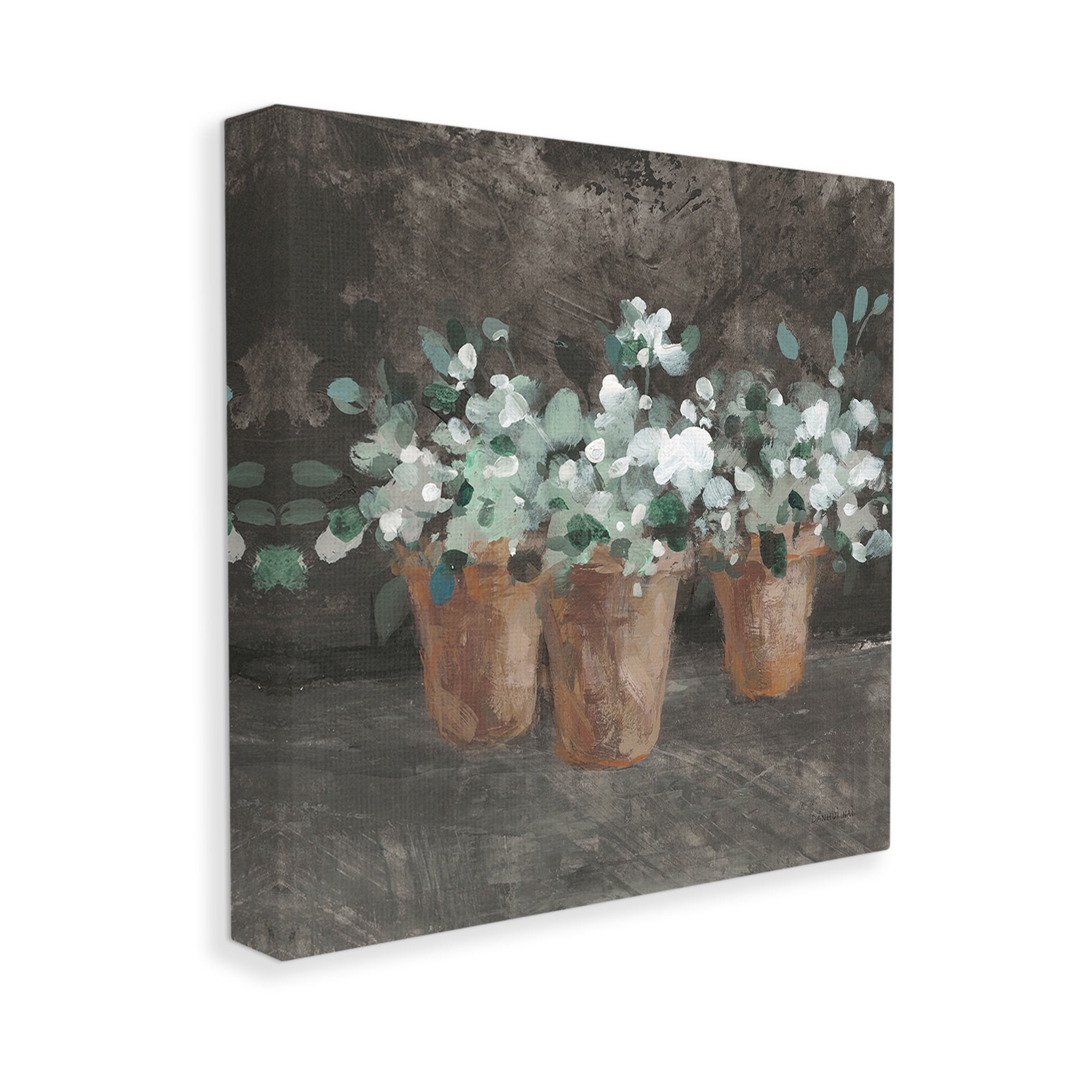 Stupell Industries Garden Plants in Terracotta Botanical & Floral Painting Gallery Wrapped Canvas Art Print Wall Art, 30 x 30