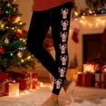 thumbnail image 2 of Fiaer Christmas Womens Legging Slim Fit Funny Graphic Yoga Pants High Waist Stretch Lifting Tummy Control Trousers Black S, 2 of 5
