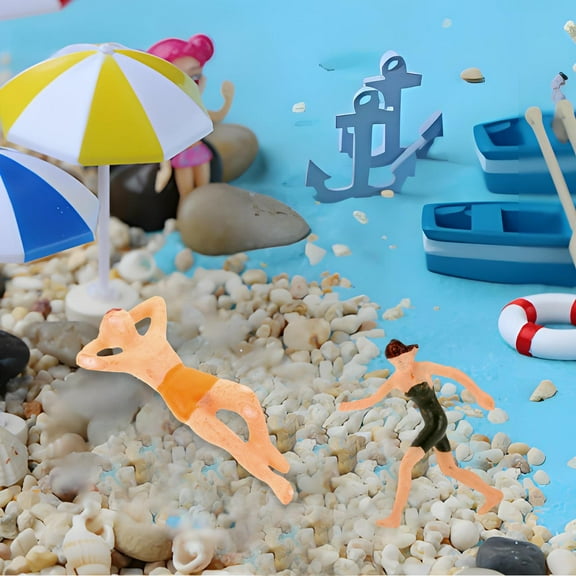 CATIEBYE 5Pcs Figures Miniature Beach Figurines Assorted Color For Garden Landscapes