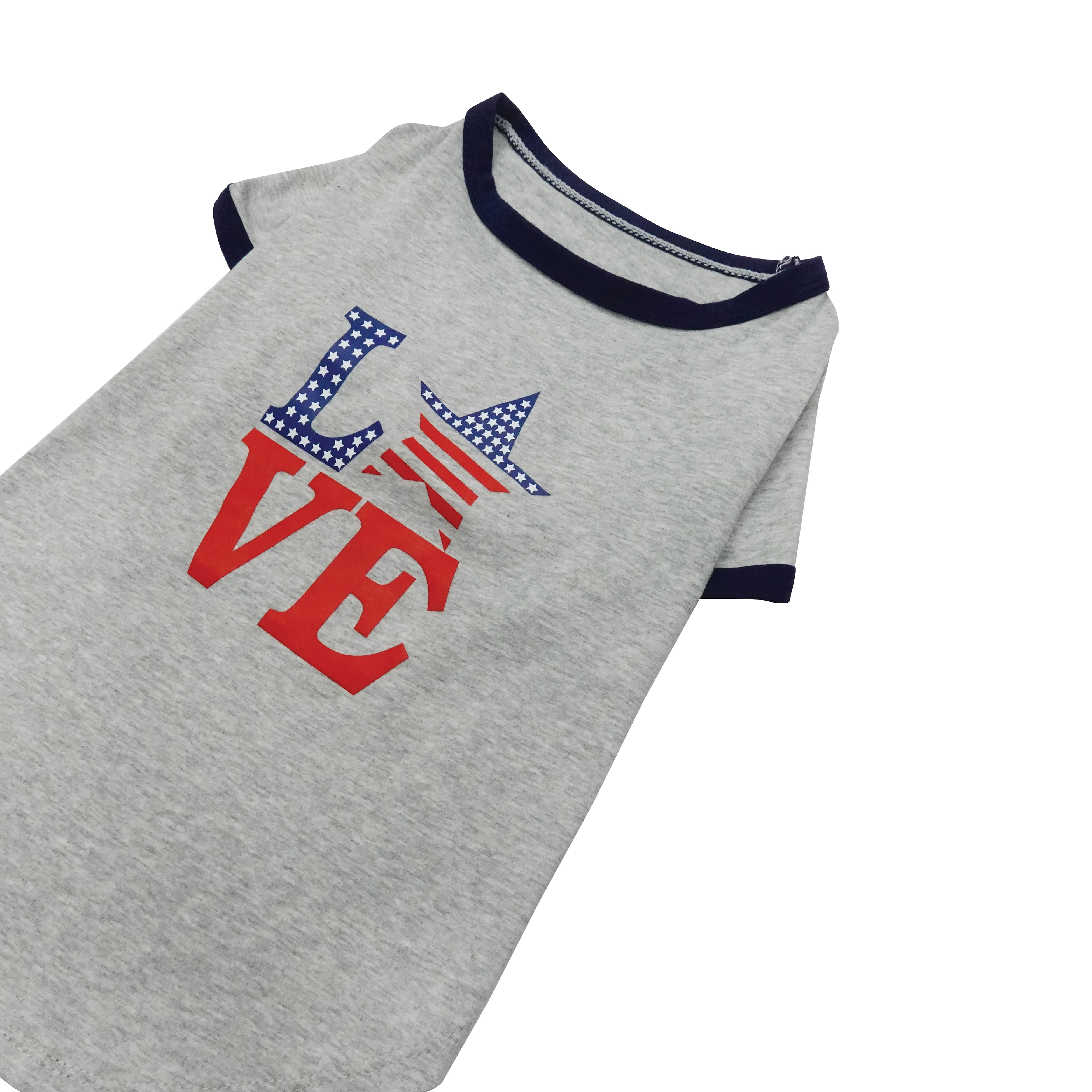 Best Furry Friends T-Shirt for Dogs or Cats, Patriotic Love, Small
