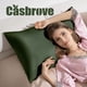 thumbnail image 3 of Funda de Almohada de Seda Casbrove Seda de Morera Suave, Transpirable y Verde, 3 of 7