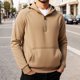 thumbnail image 1 of MHFRRA Sudadera con Capucha y Cremallera de Un Cuarto, Informal, Forrada, Cómoda, Suave, Cálida, para Invierno, Otoño, Exterior, Deportiva, con Capucha Marrón, 1 of 5