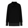 thumbnail image 4 of IROINNID Shirt for Women Solid Long Sleeve Comfortable Fall Spring Basic Shirt Tops,Black, 4 of 7