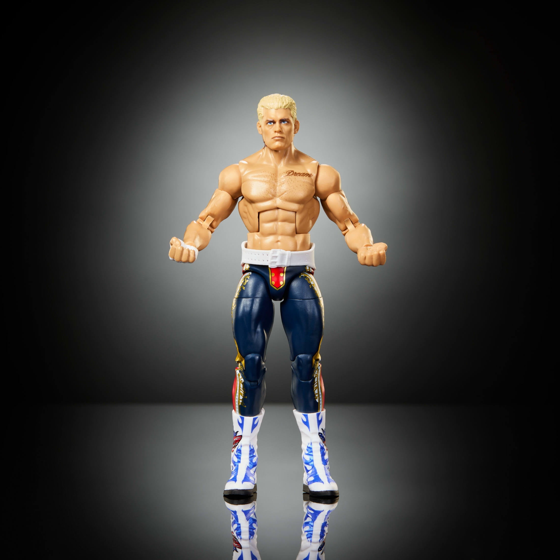 WWE Elite Cody Rhodes Action Figure, Series #125 Set, 6-inch Collectible with Articulation & Accessories