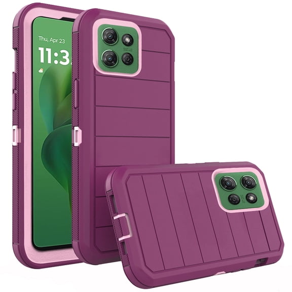 Asuwish Compatible with Motorola Moto G Power/Play 5G 2025 Phone Case Hybrid Rugged Shockproof Hard Protective Drop Proof Full Body Heavy Duty Mobile Cell Cover for XT2515-1 Women Men Purple