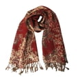 thumbnail image 1 of Bufanda de para proteger de cachemira de invierno para mujer clásica Mantón floral de pashmina suave y cálida Rojo 1 Hugo Jacquard Wrap bufanda, 1 of 9