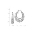 thumbnail image 2 of Gem & Harmony Fancy Hoop Earrings in Sterling Silver for Women, 2 of 5