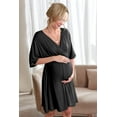 thumbnail image 5 of Ekouaer 3 in 1 Labor/Delivery/Hospital Gown Maternity Dress Nursing Nightgown Sleepwear for Breastfeeding, 5 of 6