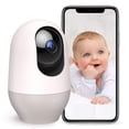 thumbnail image 1 of nooie Baby Camera Monitor, 2K Baby Monitor con cámara y audio, 2.4Ghz WiFi Baby Monitor para control de aplicaciones de teléfonos inteligentes, cámara para mascotas, detección de movimiento y sonido,, 1 of 5