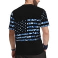 thumbnail image 2 of Wukai Navy Camouflage American Flag Print Men's Short-Sleeved Mesh T-Shirt,Quick-Dry Short Sleeve Workout T-Shirt-XX-Large, 2 of 8